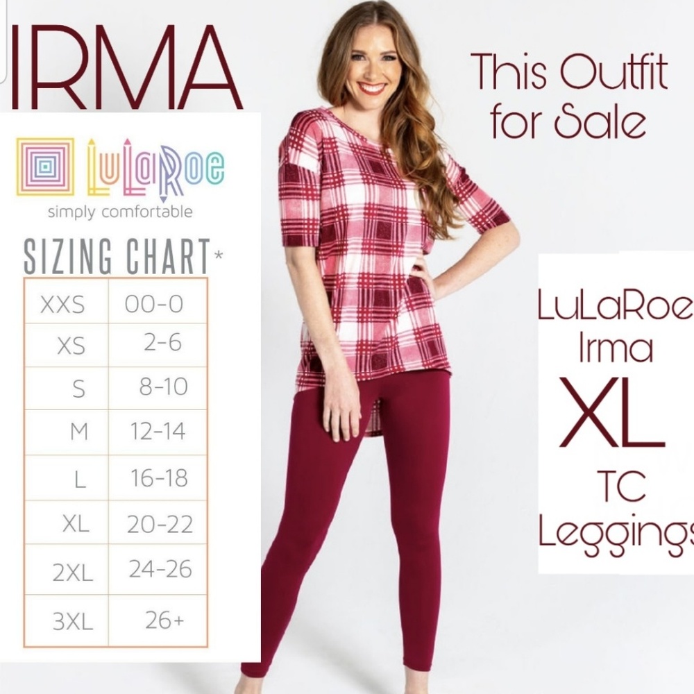 NWT LuLaRoe Outfit Irma XL w/TC Leggings